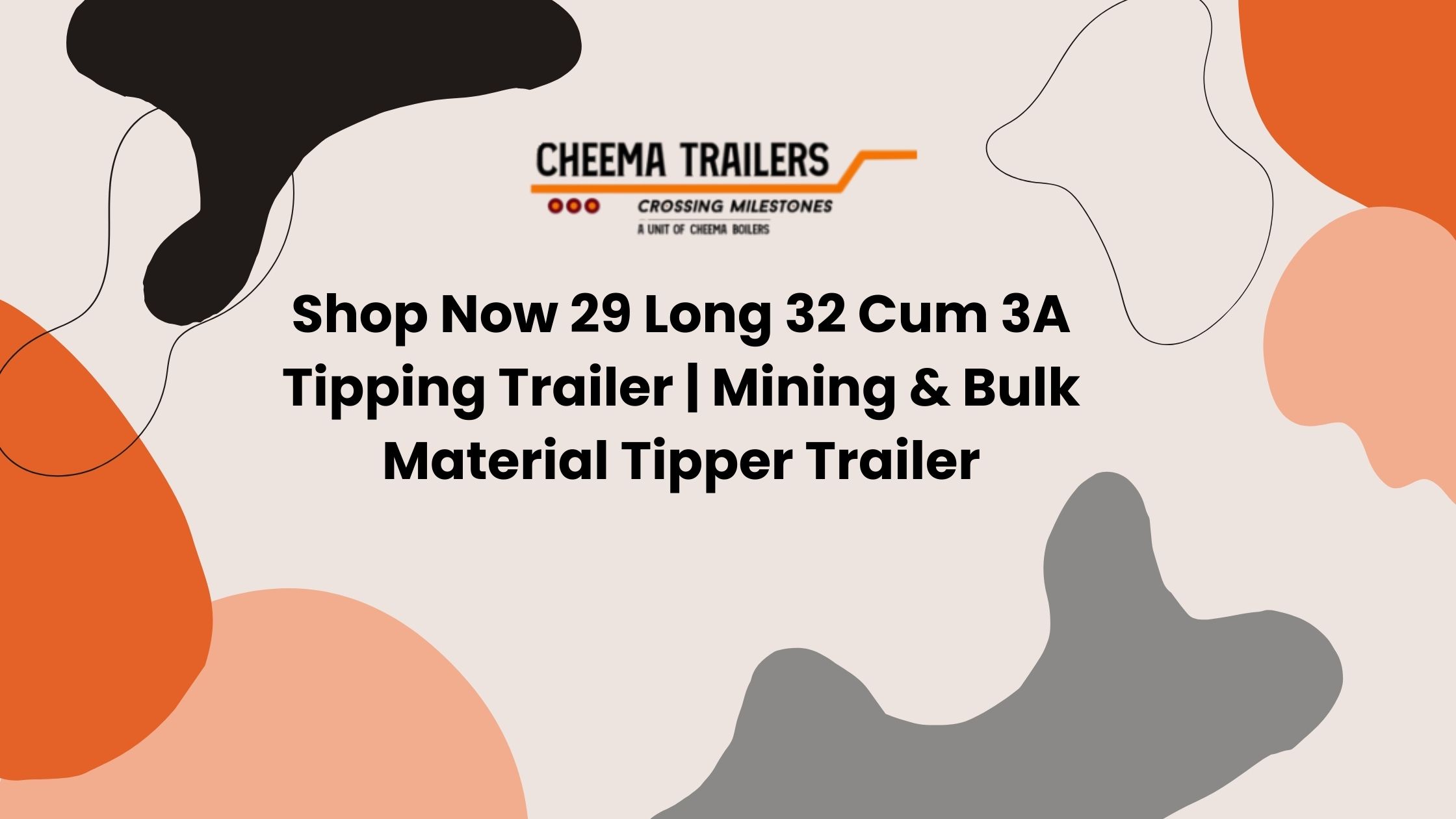 Shop Now 29 Long 32 Cum 3A Tipping Trailer Mining & Bulk Material Tipper Trailer