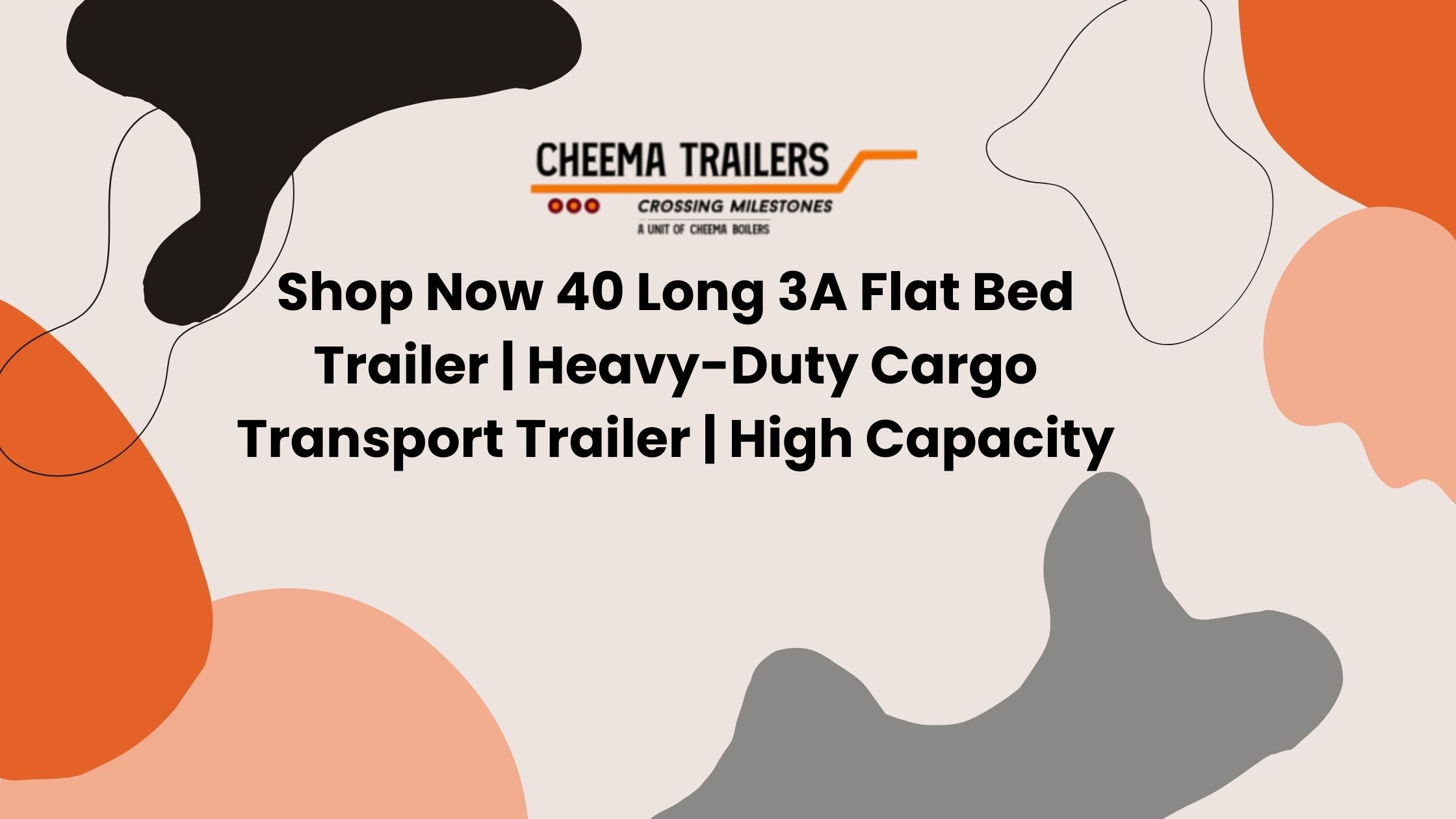 Shop Now 40 Long 3A Flat Bed Trailer Heavy-Duty Cargo Transport Trailer High Capacity