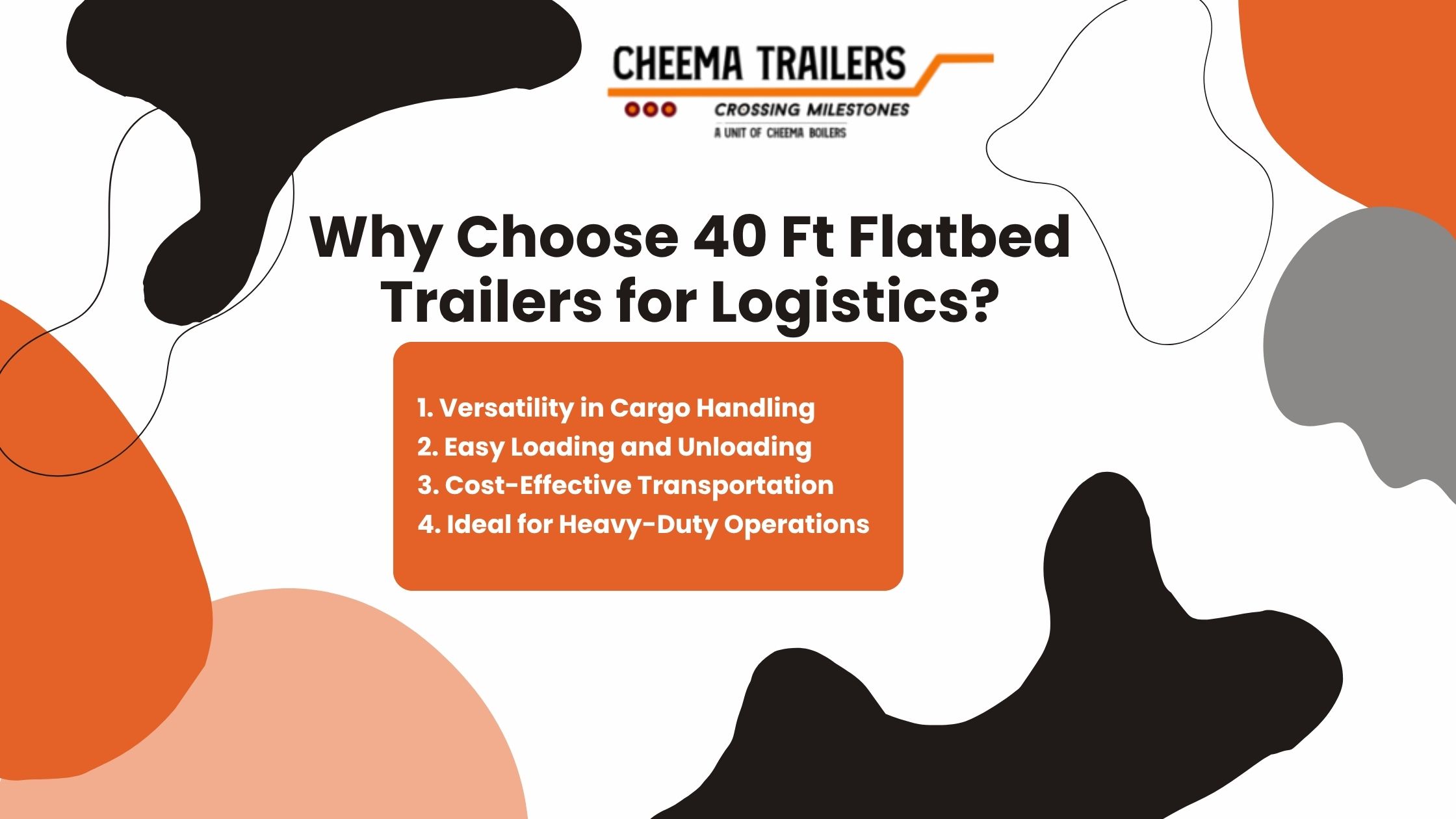 Why Choose 40 Ft Flatbed Trailers for Logistics